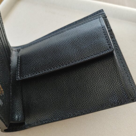 Saint Laurent YSL Black Cassandre Leather Bi-fold Wallet (New) - Picture 7 of 15